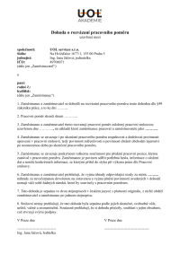 Dohoda o rozvázání pracovního poměru